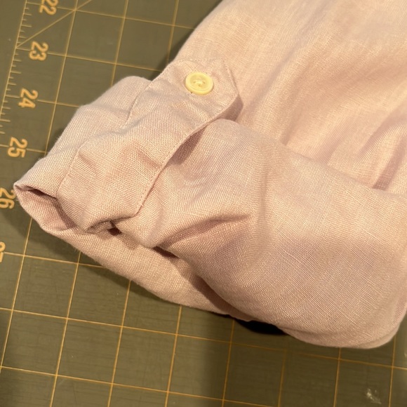Michael Kors Lilac 100% Linen button down EUC size XL Mens - Picture 7 of 12